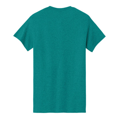 Gildan 5000 custom short sleeve t-shirt in antique jade dome, back view