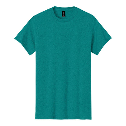 Gildan 5000 custom short sleeve t-shirt in antique jade dome, front view
