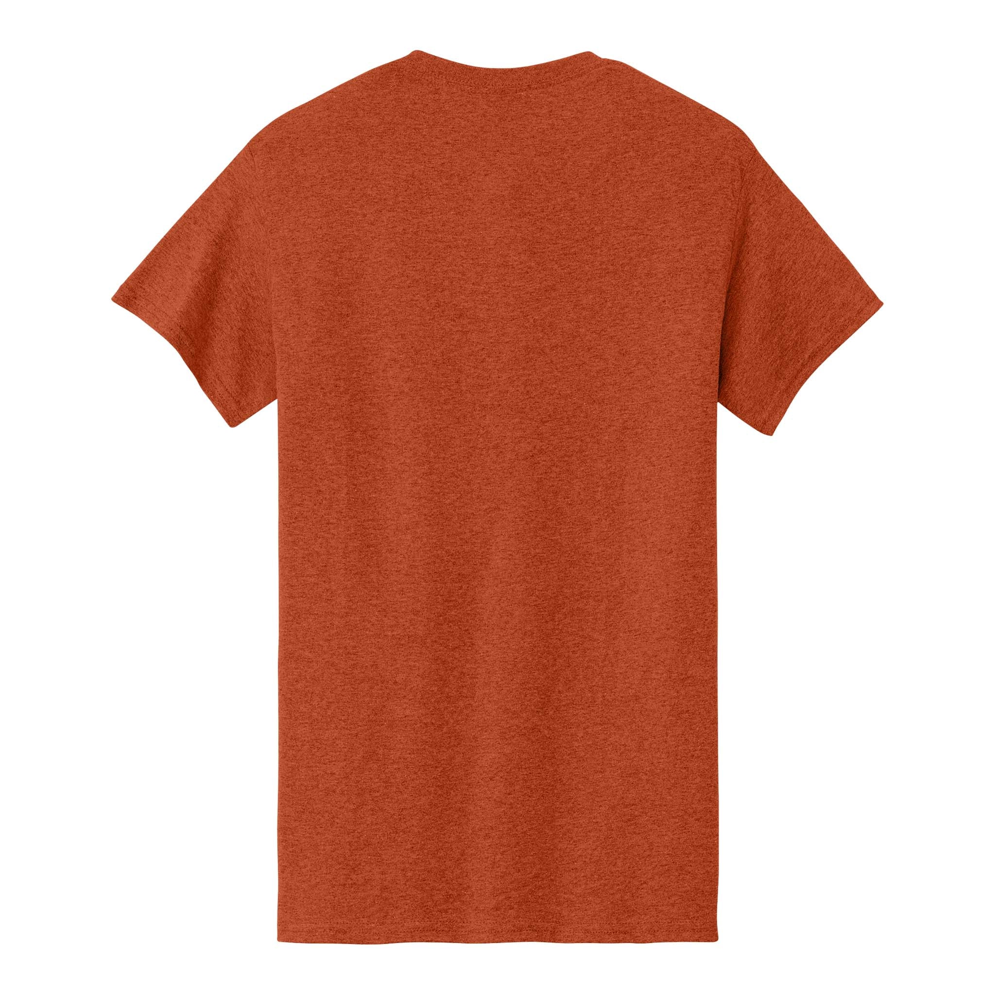 Gildan 5000 custom short sleeve t-shirt in antique orange, back view