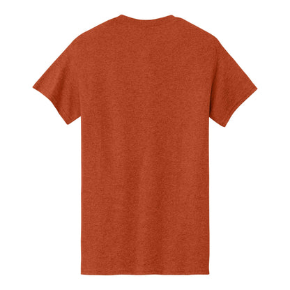 Gildan 5000 custom short sleeve t-shirt in antique orange, back view