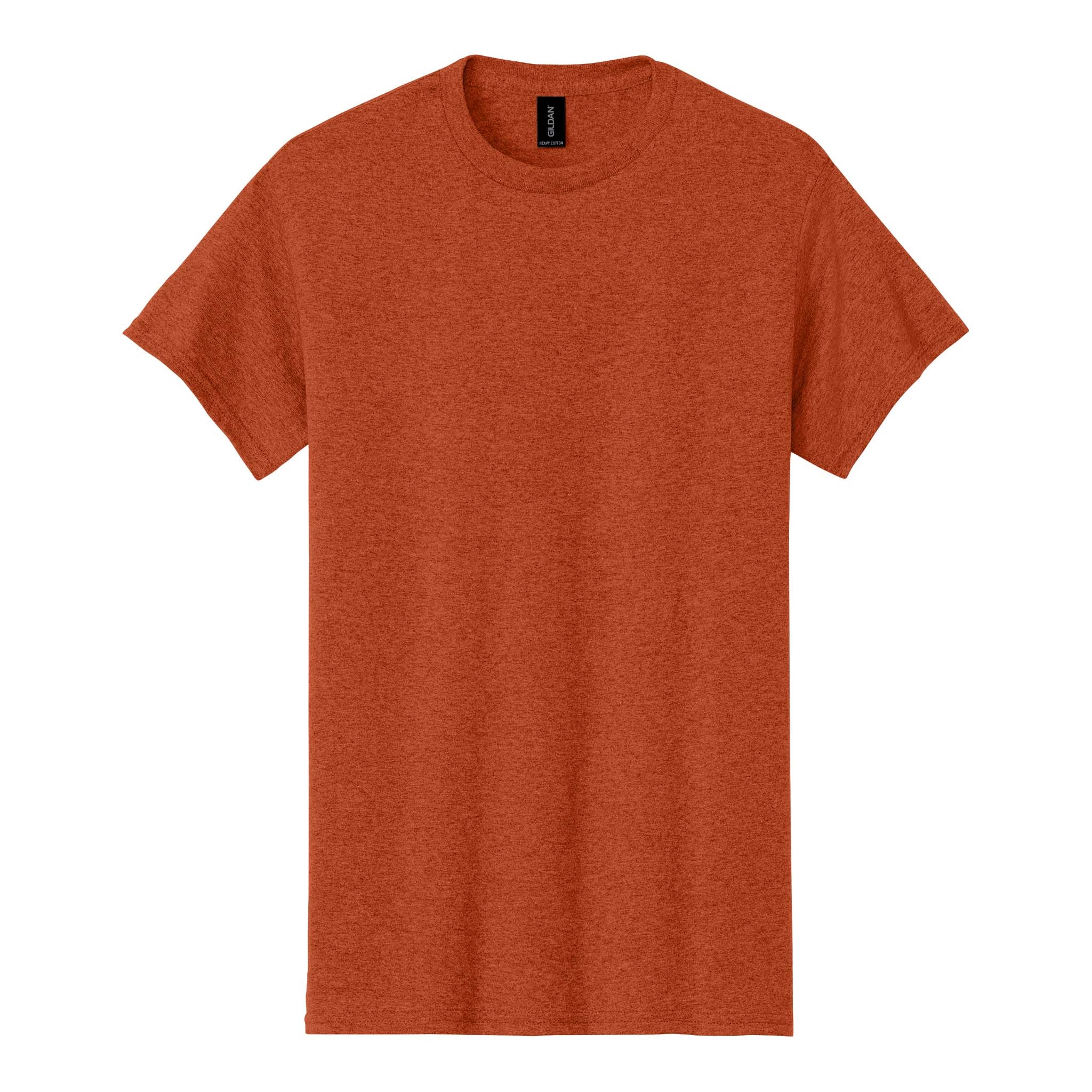 Gildan 5000 custom short sleeve t-shirt in antique orange, front view