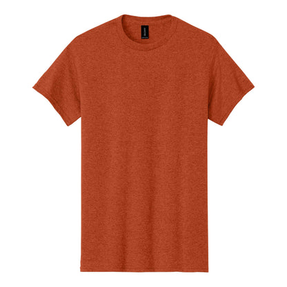 Gildan 5000 custom short sleeve t-shirt in antique orange, front view