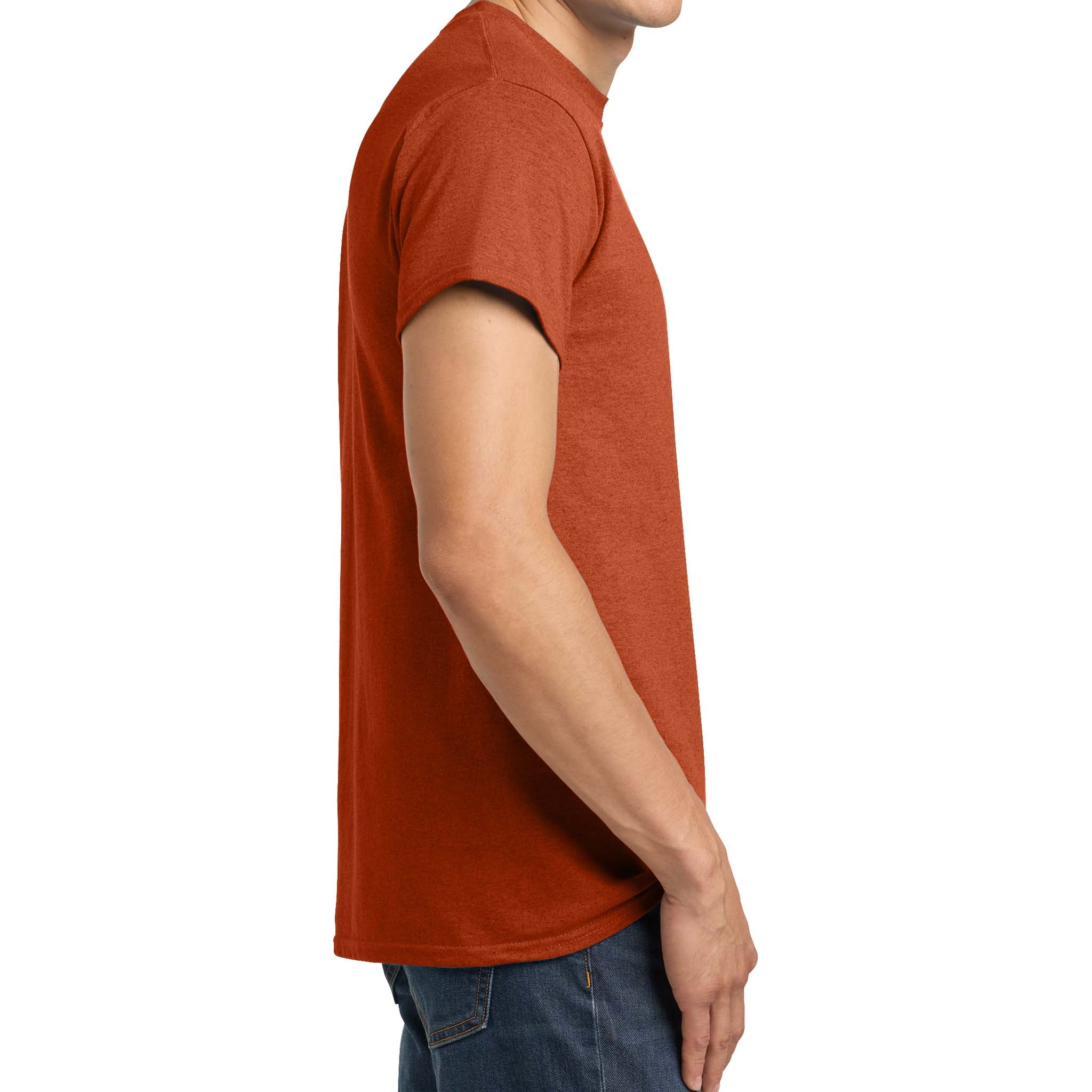 Gildan 5000 custom short sleeve t-shirt in antique orange, right side view