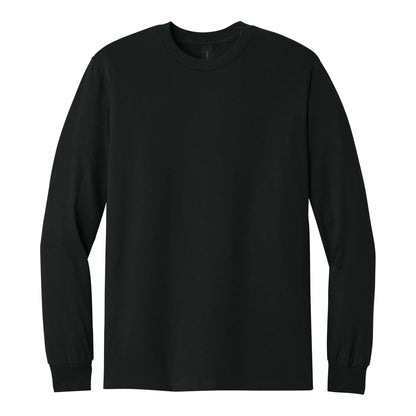 Gildan 5400 custom long sleeve t-shirt in black, front view