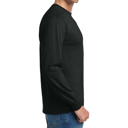 Gildan 5400 custom long sleeve t-shirt in black, right side view