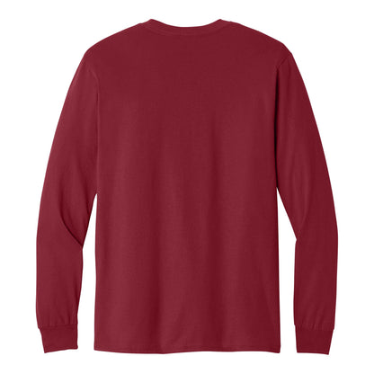 Gildan 5400 custom long sleeve t-shirt in cardinal red, back view
