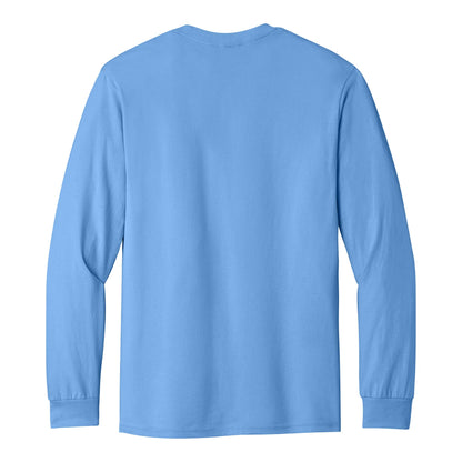 Gildan 5400 custom long sleeve t-shirt in carolina blue, back view