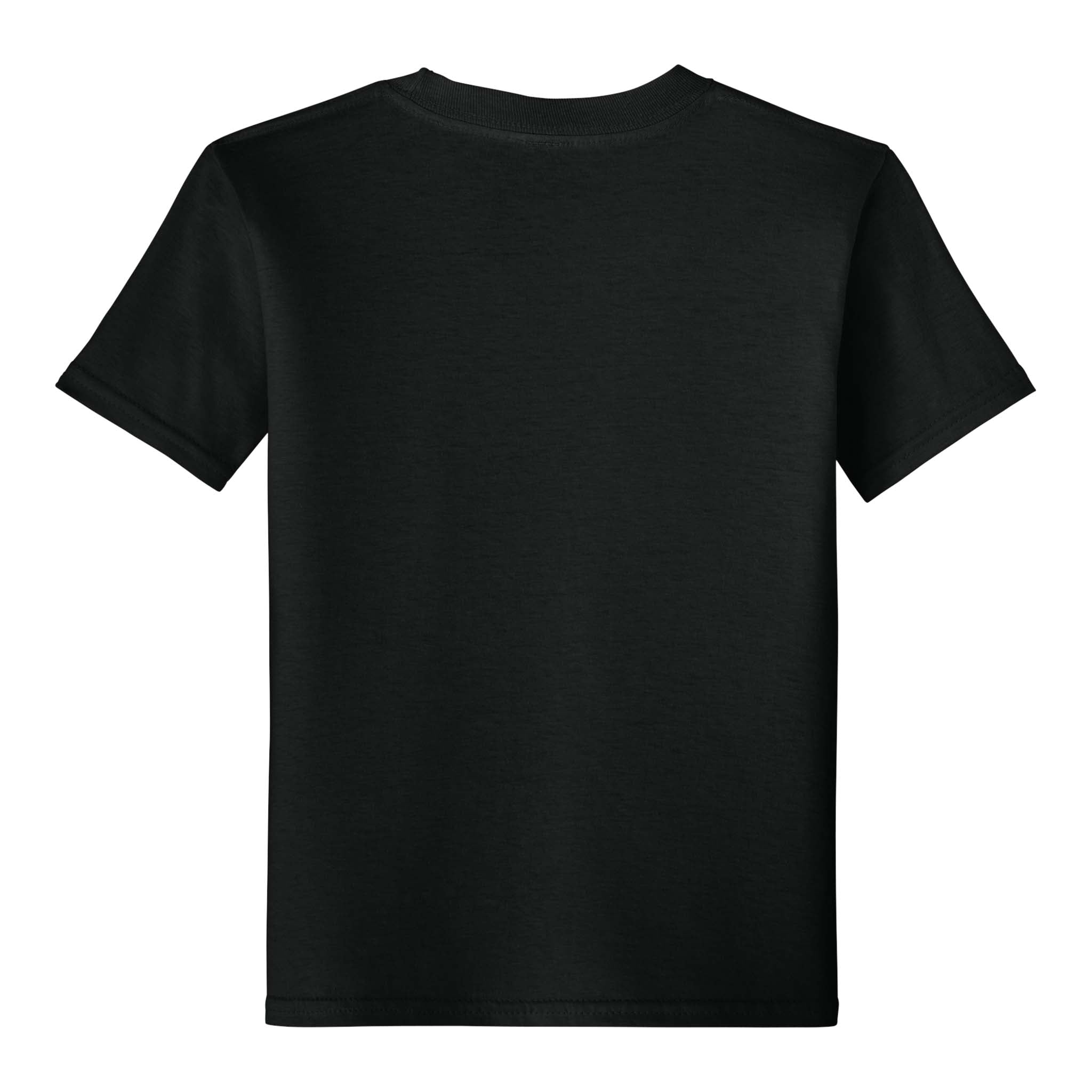 Gildan 64000B custom short sleeve t-shirt in black, back view