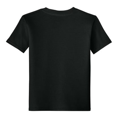 Gildan 64000B custom short sleeve t-shirt in black, back view