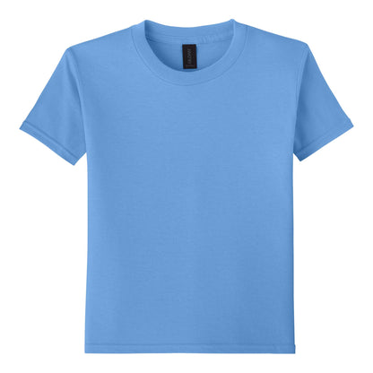 Gildan 64000B custom short sleeve t-shirt in carolina blue, front view