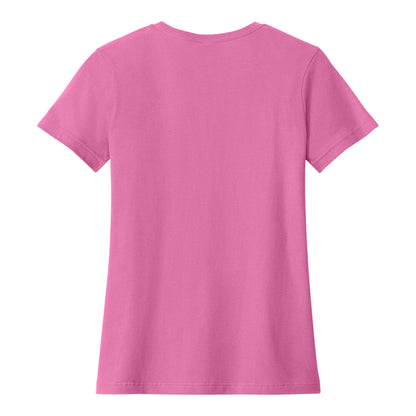 Gildan 64000L custom short sleeve t-shirt in azalea, back view