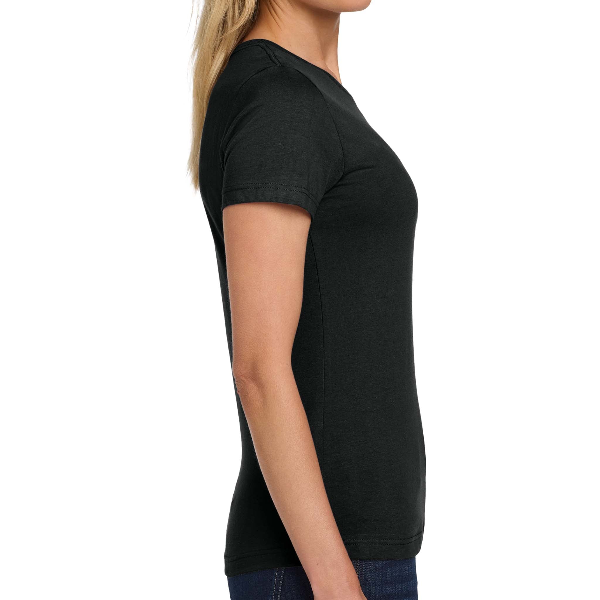 Gildan 64000L custom short sleeve t-shirt in black, right side view