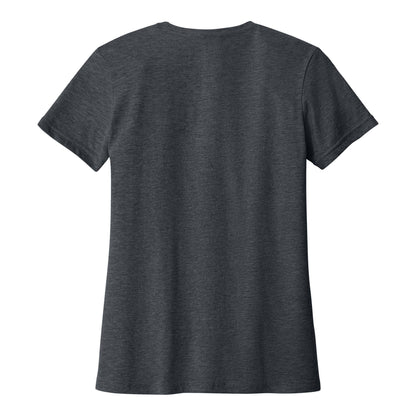 Gildan 64000L custom short sleeve t-shirt in dark heather, back view