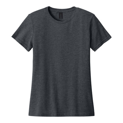Gildan 64000L custom short sleeve t-shirt in dark heather, front view