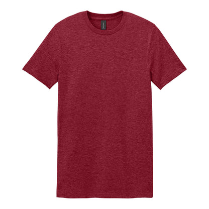 Gildan 64000 custom short sleeve t-shirt in antique cherry red, front view