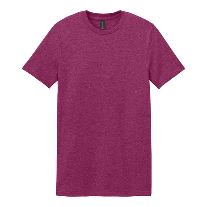 Gildan 64000 custom short sleeve t-shirt in antique heliconia, front view