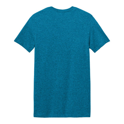 Gildan 64000 custom short sleeve t-shirt in antique sapphire, back view