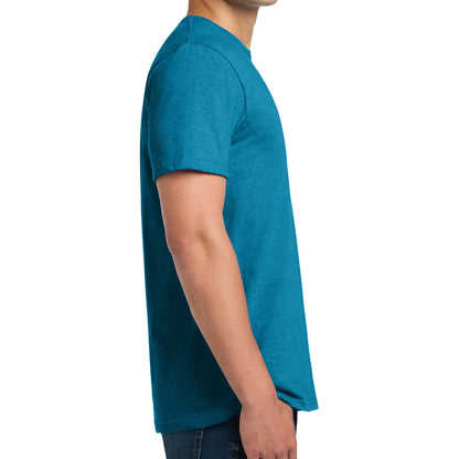 Gildan 64000 custom short sleeve t-shirt in antique sapphire, right side view