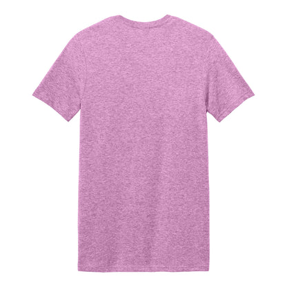 Gildan 64000 custom short sleeve t-shirt in heather radiant orchid, back view