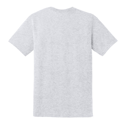 Gildan 8000 custom long sleeve t-shirt in ash, back view