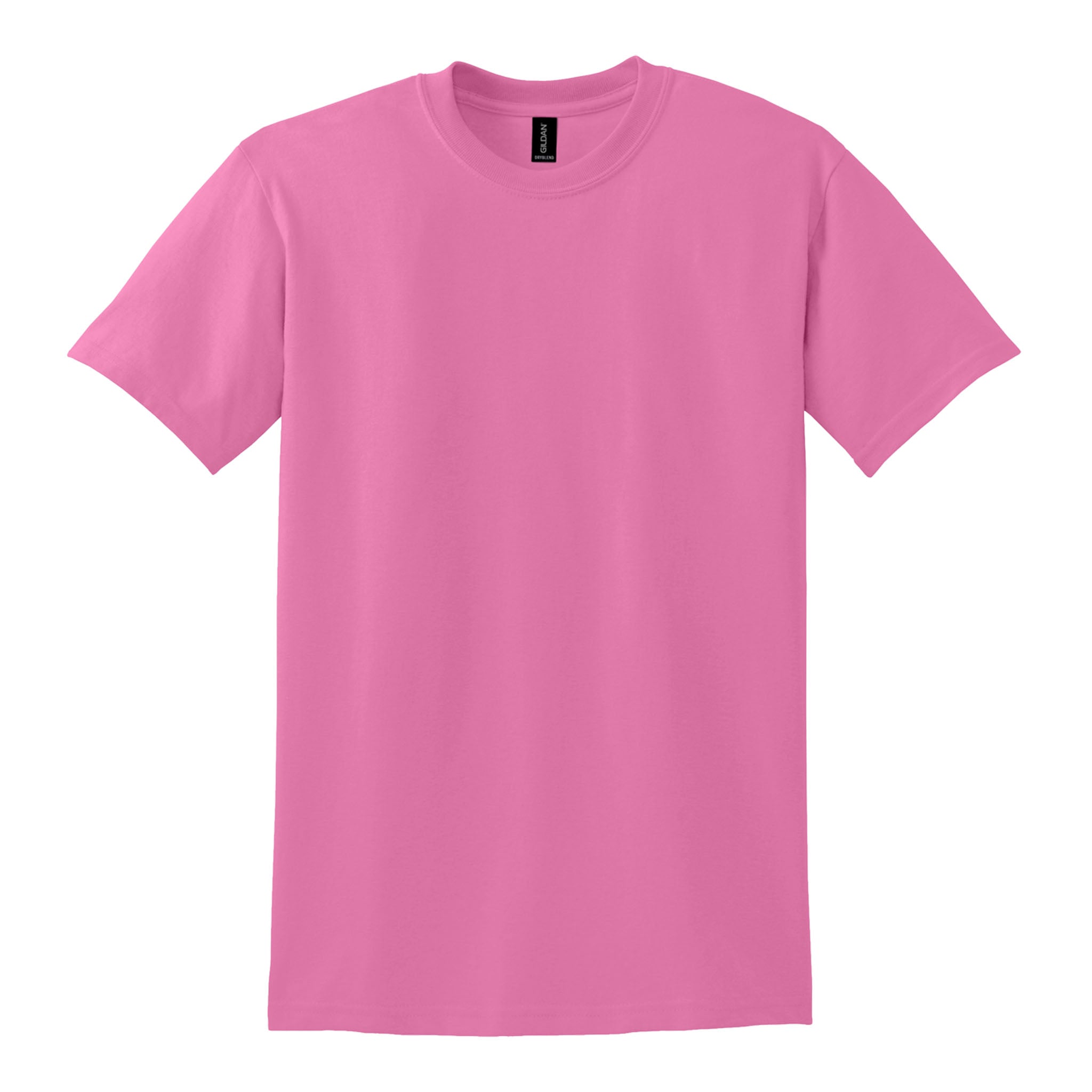 Gildan 8000 custom short sleeve t-shirt in azalea, front view