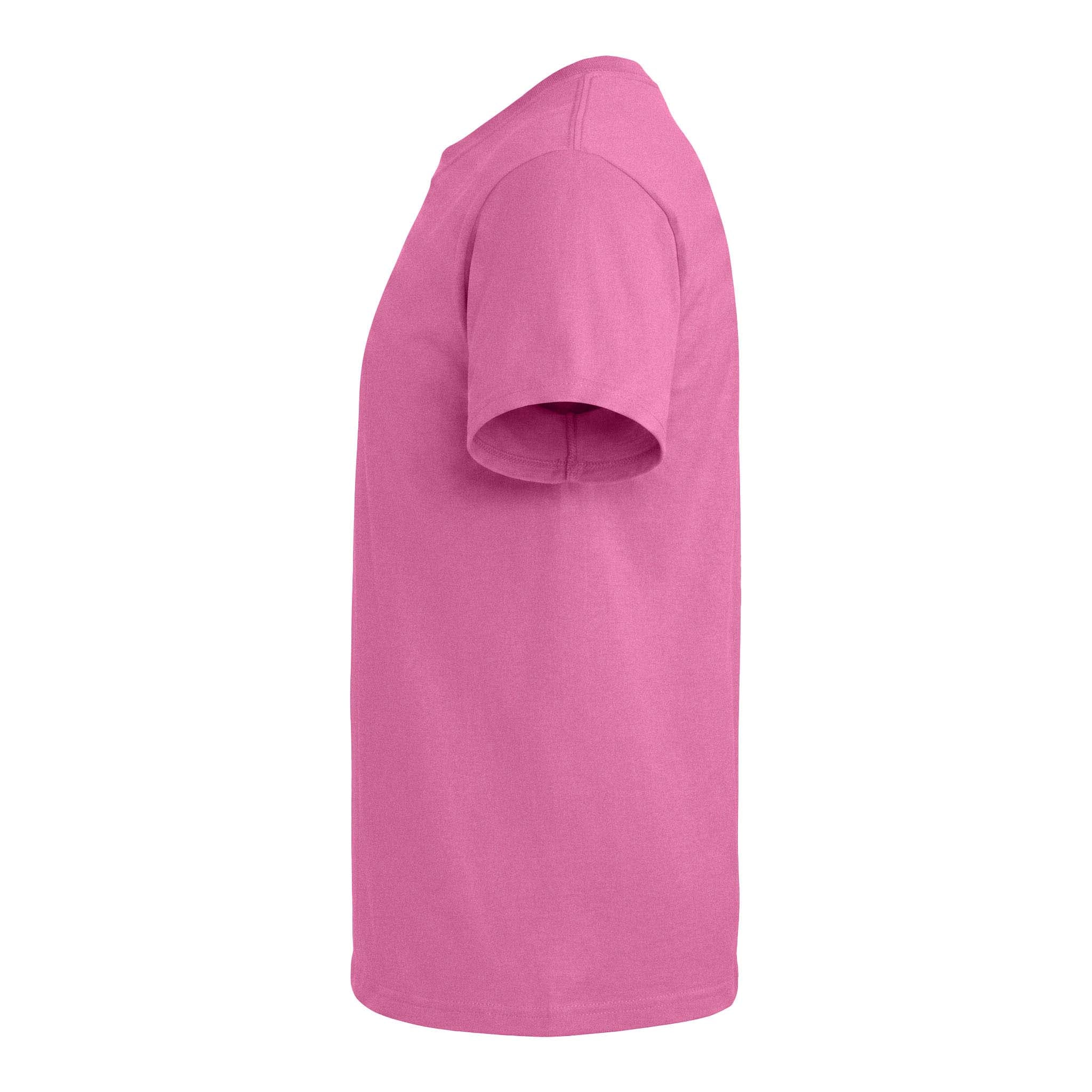 Gildan 8000 custom short sleeve t-shirt in azalea, left side view