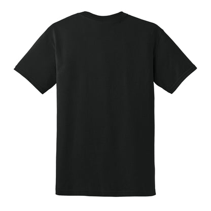 Gildan 8000 custom short sleeve t-shirt in black, back view