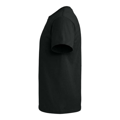 Gildan 8000 custom short sleeve t-shirt in black, left side view