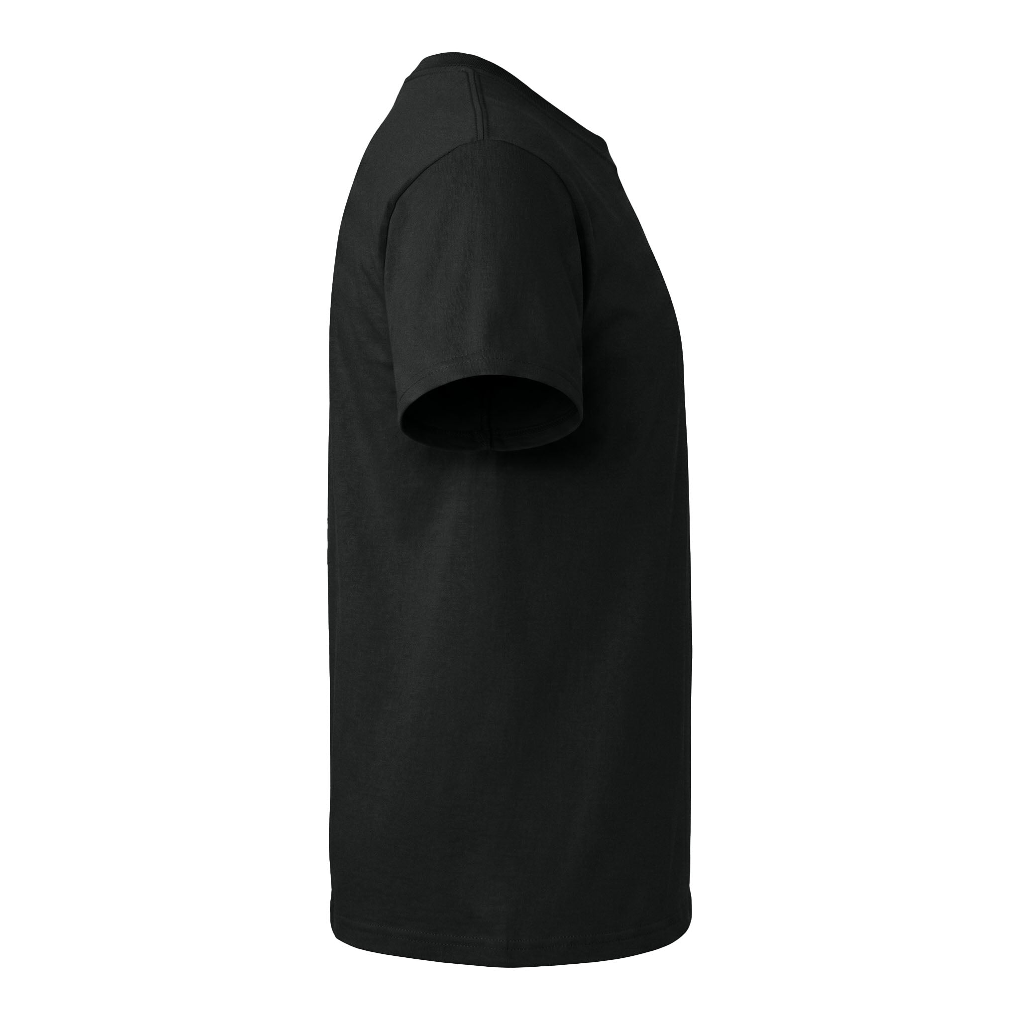 Gildan 8000 custom short sleeve t-shirt in black, right side view