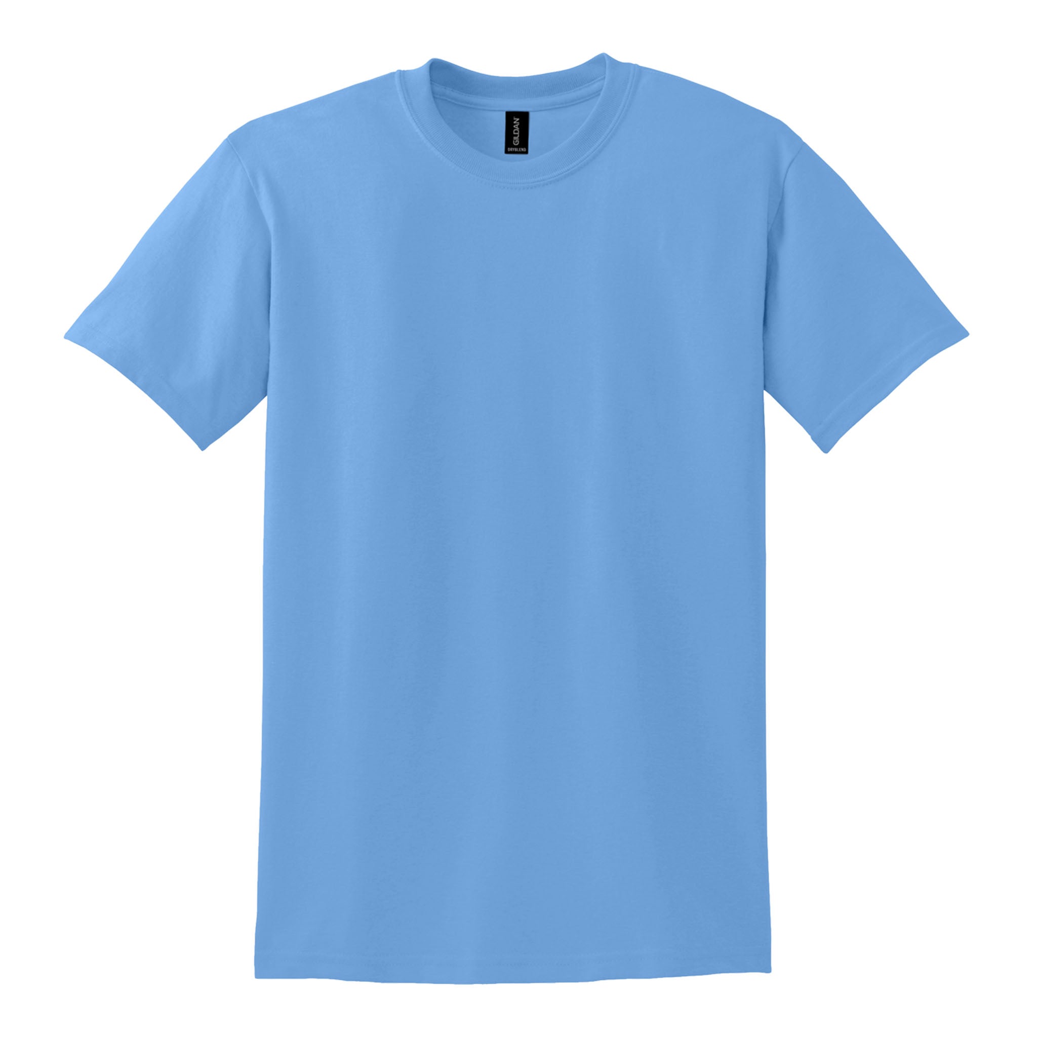Gildan 8000 custom short sleeve t-shirt in carolina blue, front view