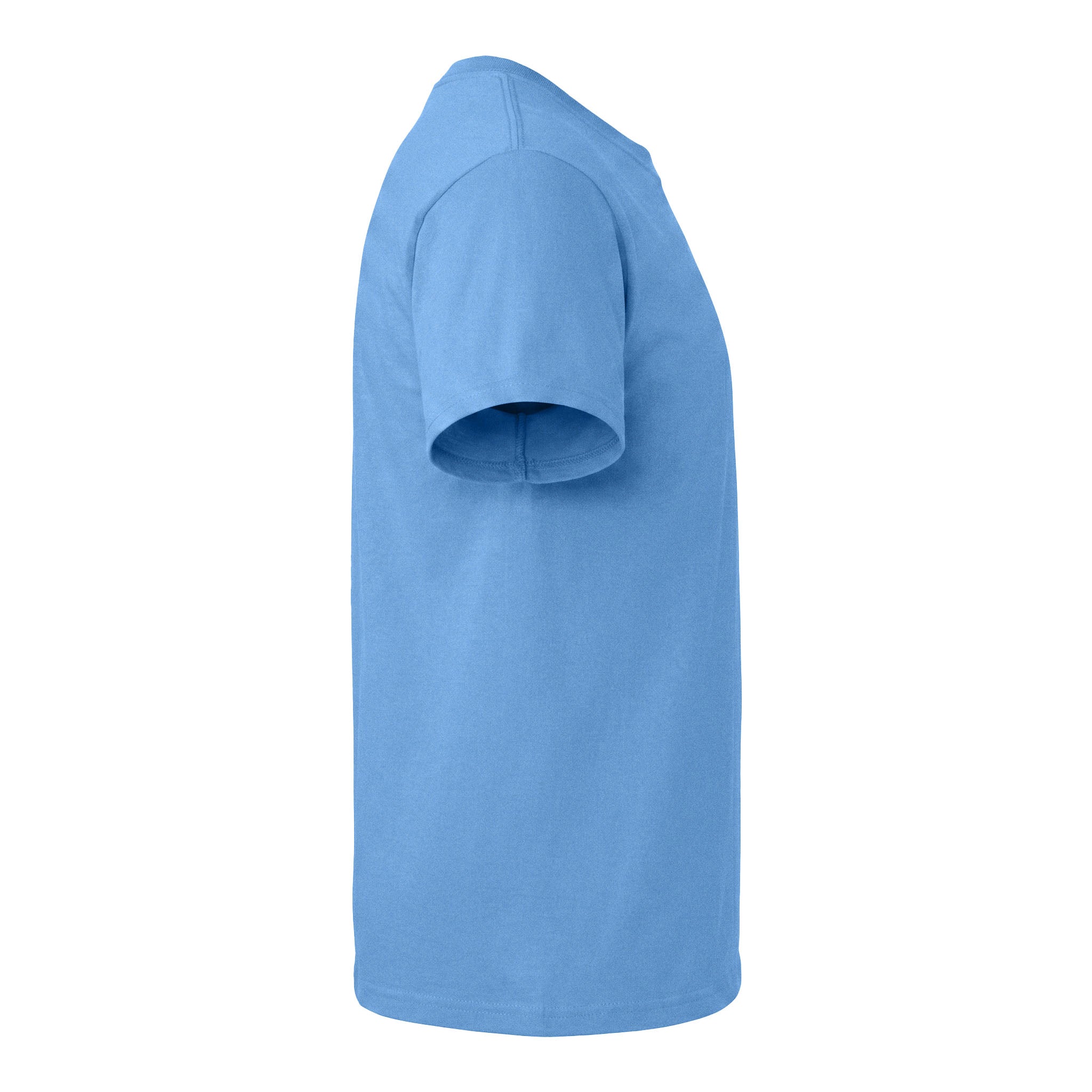 Gildan 8000 custom short sleeve t-shirt in carolina blue, right side view