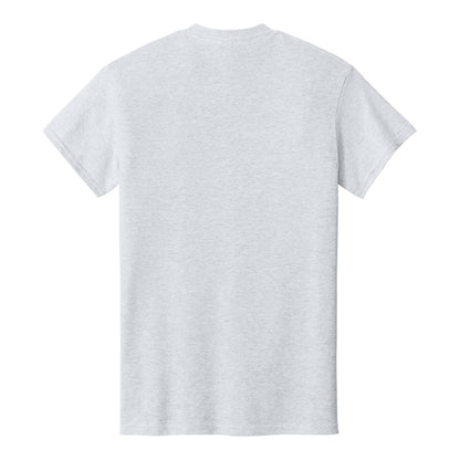 Gildan 8300 custom short sleeve t-shirt in ash grey, back view