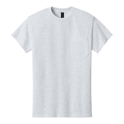 Gildan 8300 custom short sleeve t-shirt in ash grey, front view