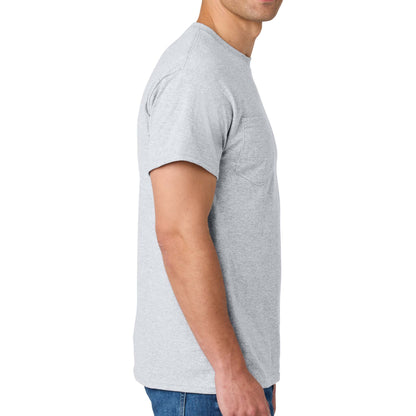 Gildan 8300 custom short sleeve t-shirt in ash grey, right side view