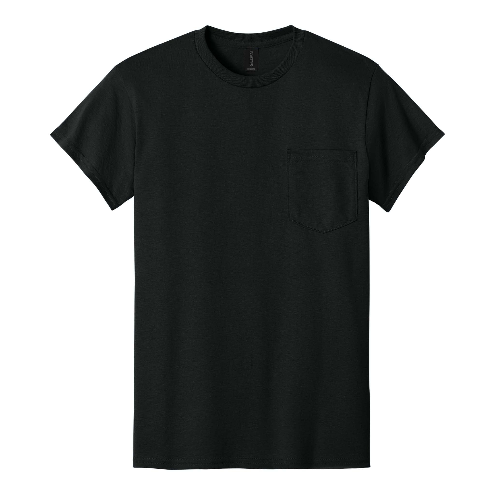 Gildan 8300 custom short sleeve t-shirt in black, front view