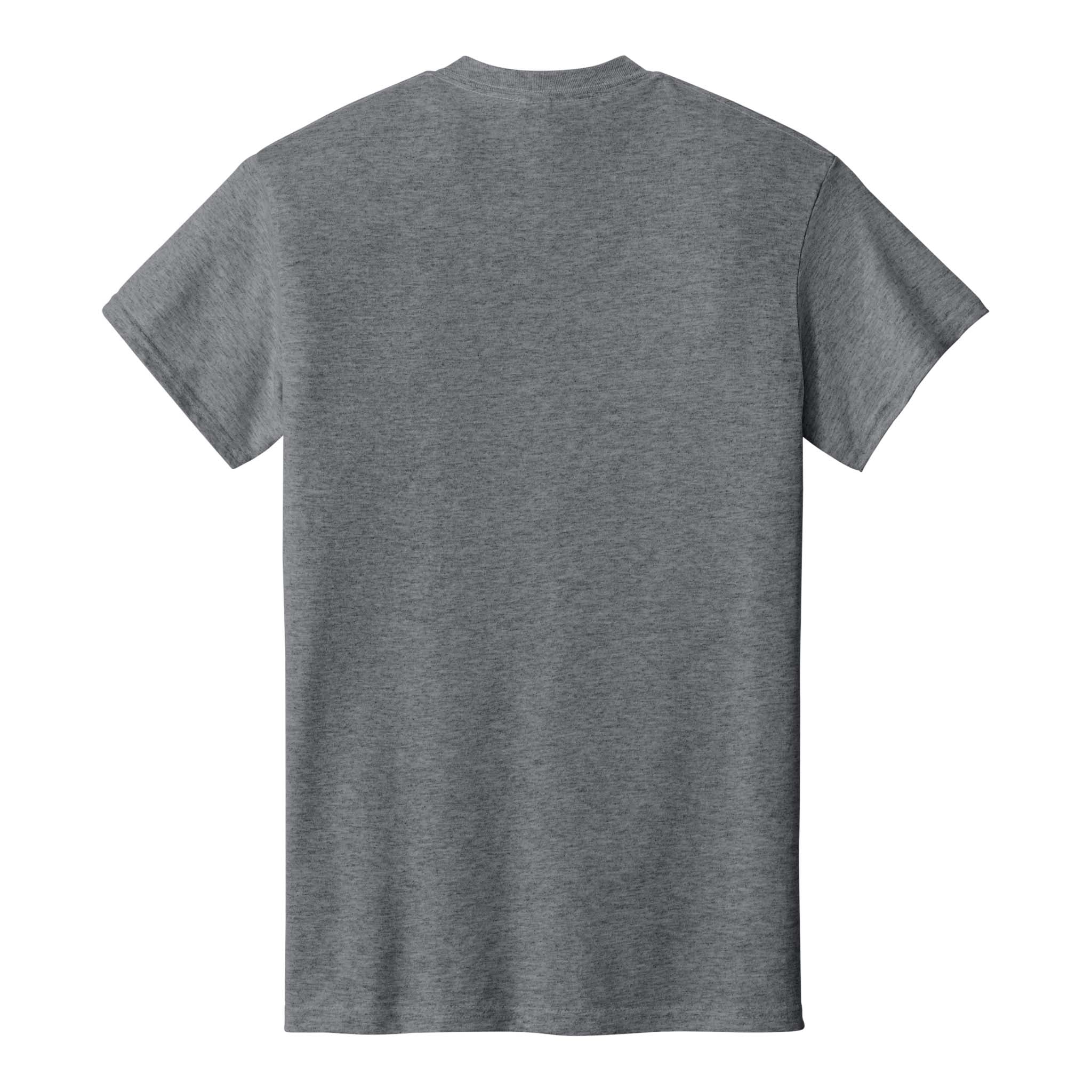 Gildan 8300 custom short sleeve t-shirt in graphite heather, back view