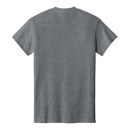 Gildan 8300 custom short sleeve t-shirt in graphite heather, back view