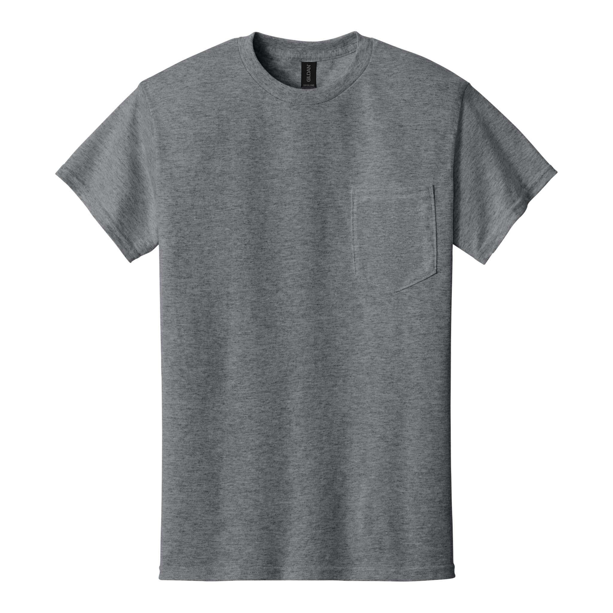 Gildan 8300 custom short sleeve t-shirt in graphite heather, front view