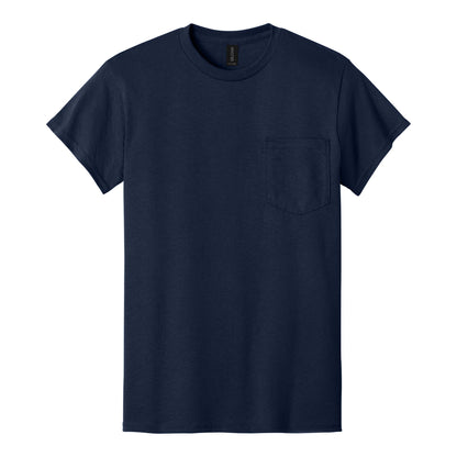 Gildan 8300 custom short sleeve t-shirt in navy, front view