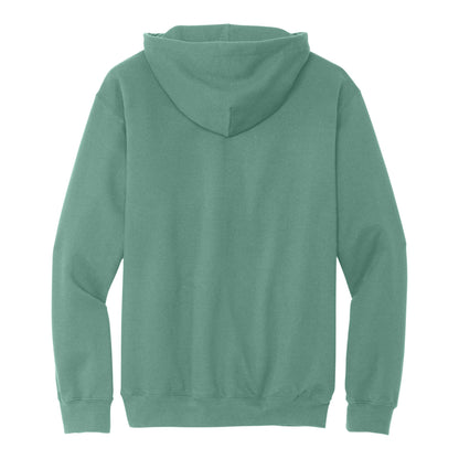 Gildan SF500 custom hoodie in aquatic, back view