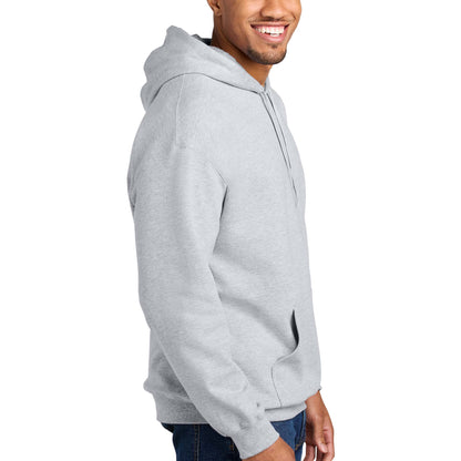 Gildan SF500 custom hoodie in ash grey, right side view