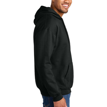 Gildan SF500 custom hoodie in black, right side view