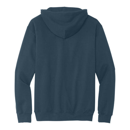 Gildan SF500 custom hoodie in blue dusk, back view