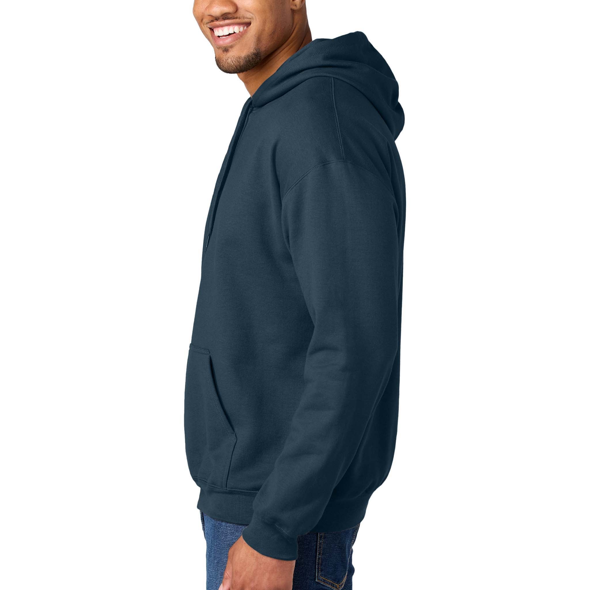 Gildan SF500 custom hoodie in blue dusk, left side view