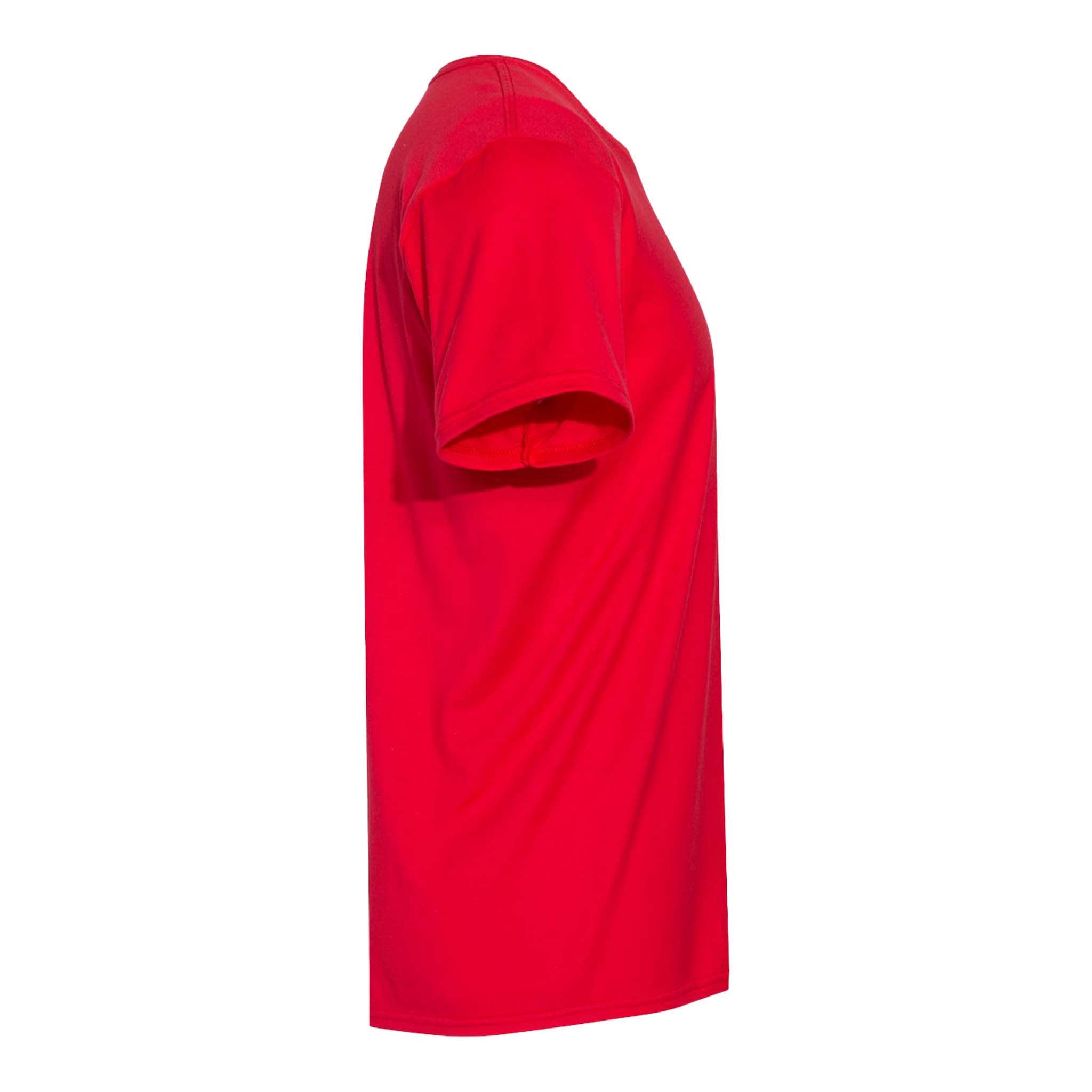 Hanes 4980 custom short sleeve t-shirt in athletic red, right side view