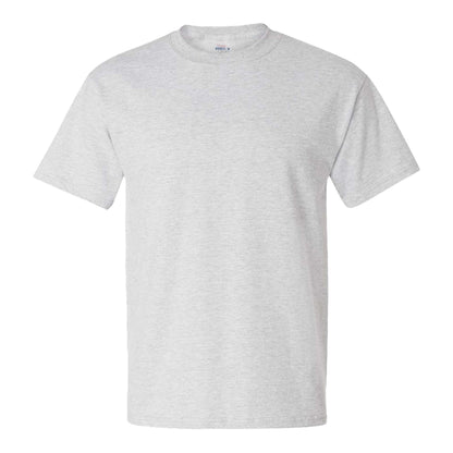 Hanes 5180 custom short sleeve t-shirt in ash, front view