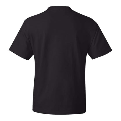 Hanes 5180 custom short sleeve t-shirt in black, back view