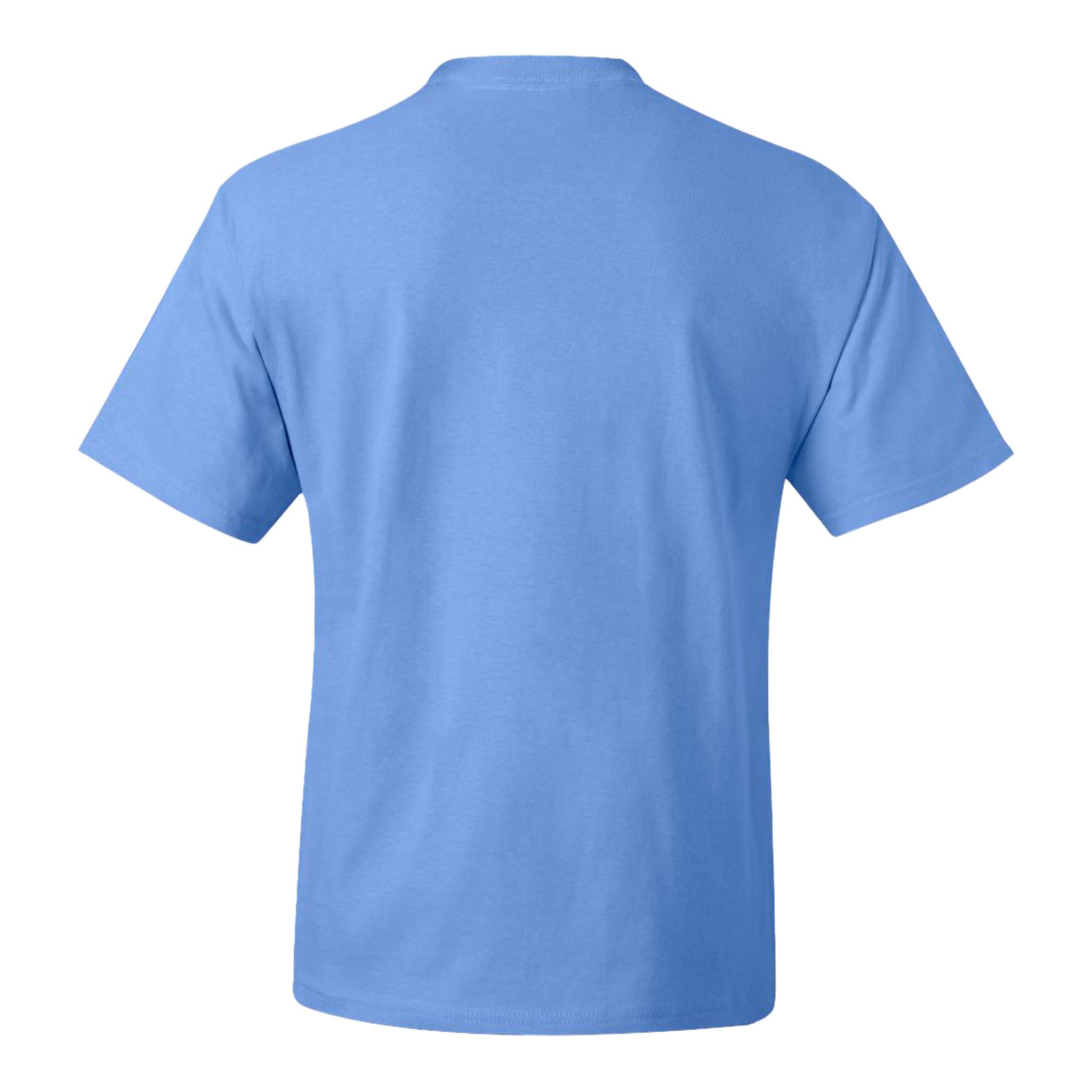 Hanes 5180 custom short sleeve t-shirt in carolina blue, back view