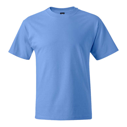 Hanes 5180 custom short sleeve t-shirt in carolina blue, front view