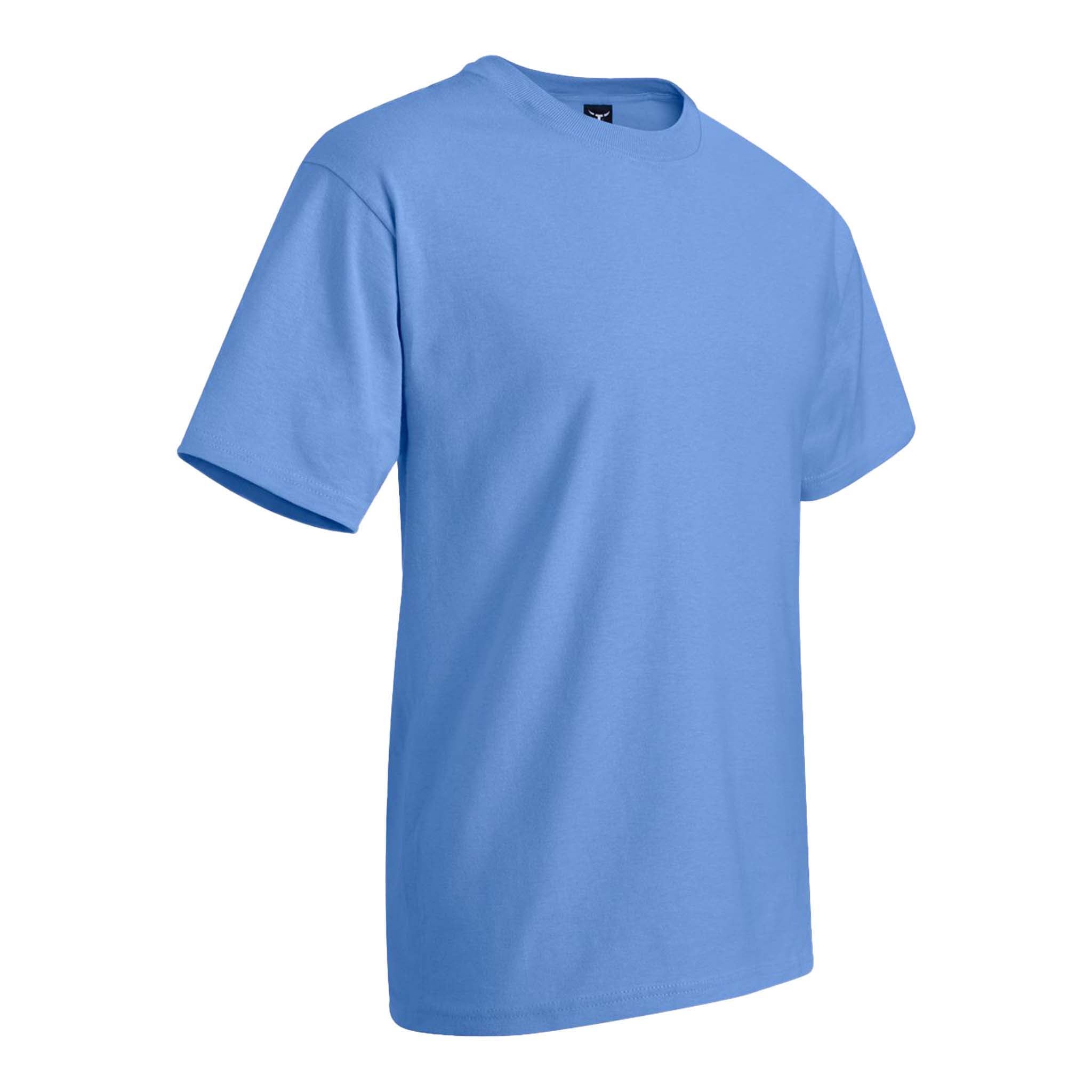 Hanes 5180 custom short sleeve t-shirt in carolina blue, right side view